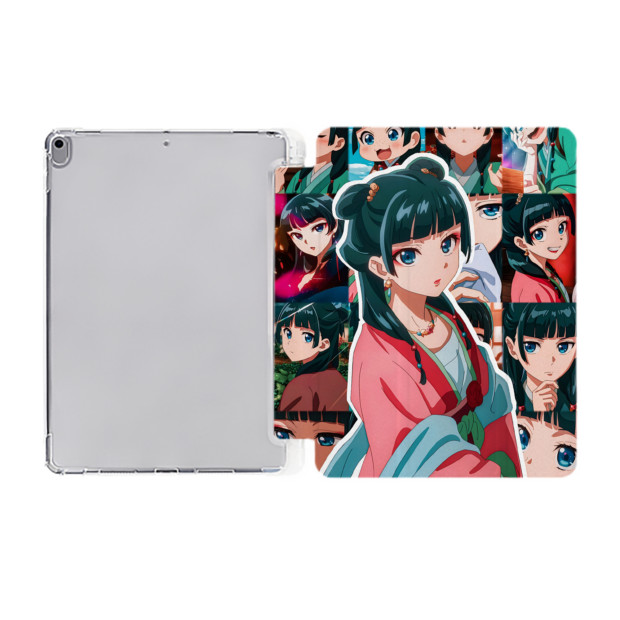 （画像用） 薬屋のひとりごと The Apothecary Diaries IPad ケース ペン収納付き 三つ折りスタンド PUレザー×シリコン 対応機種9.5/10.5/10.9インチ